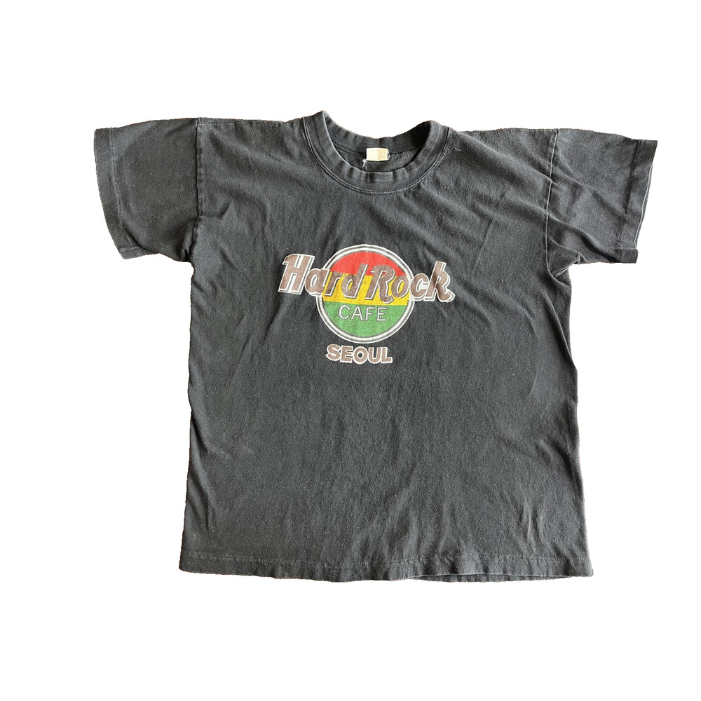 Vintage HardRock Cafe Seoul Korea Black Single Stitch T-Shirt Men’s Size Small